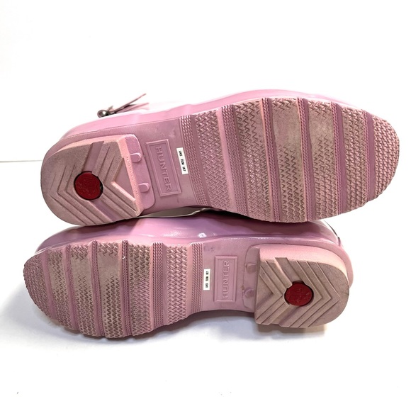 Hunter Original Adjustable Back Short Gloss Pink (Purple) Rain Boots - Picture 7 of 11